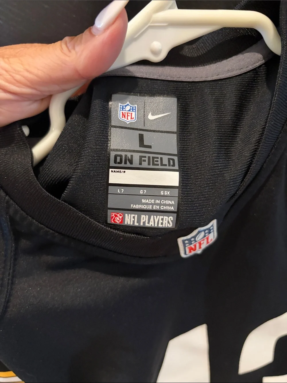 Nike Kids Black and Yellow Football Jersey #43